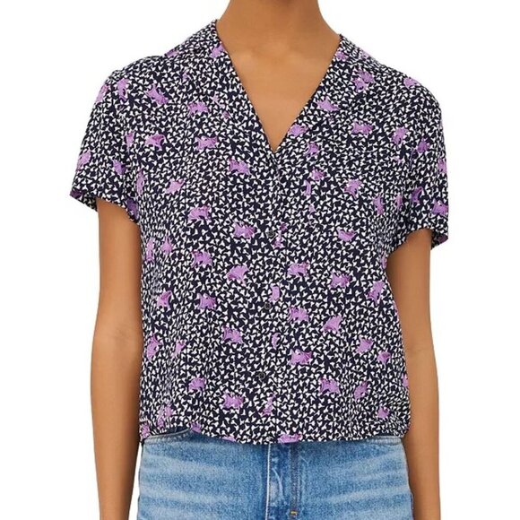 Maje Cipensa Printed Shirt Quiet Luxury Timeless Layer Bold Designer - Size 1 - Picture 1 of 8